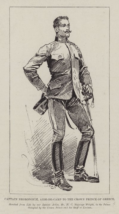 Capitaine Negroponte, aide de camp du prince héritier de Grèce - Henry Charles Seppings Wright